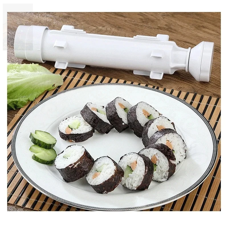 DIY Cylinder Sushi Making Machine Quick Sushi Bazooka Japanese Rolled Rice Meat Mold Rice Ball Mold Kitchen Bento Accessories sushi maker