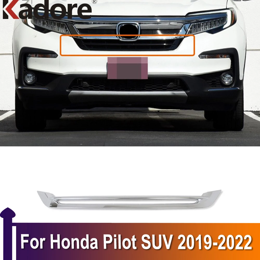 

Автомобильные аксессуары для Honda Pilot SUV 2019 2020 2021 2022 Хром передний Нижний Бампер молдинг гриль отделка крышка наклейки Стайлинг