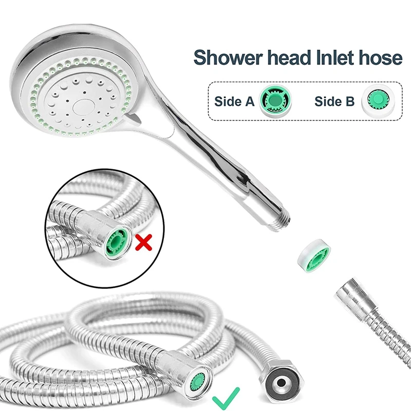 10 Pieces Water Flow Restrictor 1.5/1.8/2.0/2.5/3.0 GPM Shower Water Flow Reducer Shower Head Limiter Set For Shower 5