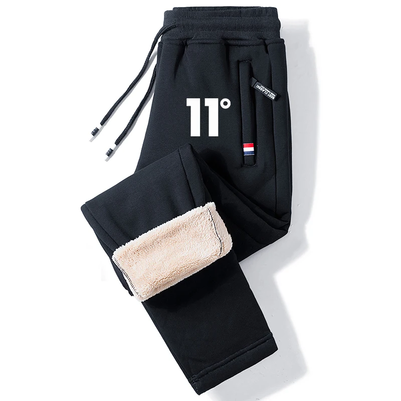 

Winter Warm Fleece Pants Men 2023 Lambswool Thick Casual Thermal Sweatpants Male Trousers Brand High Quality Fashion Men Joggers