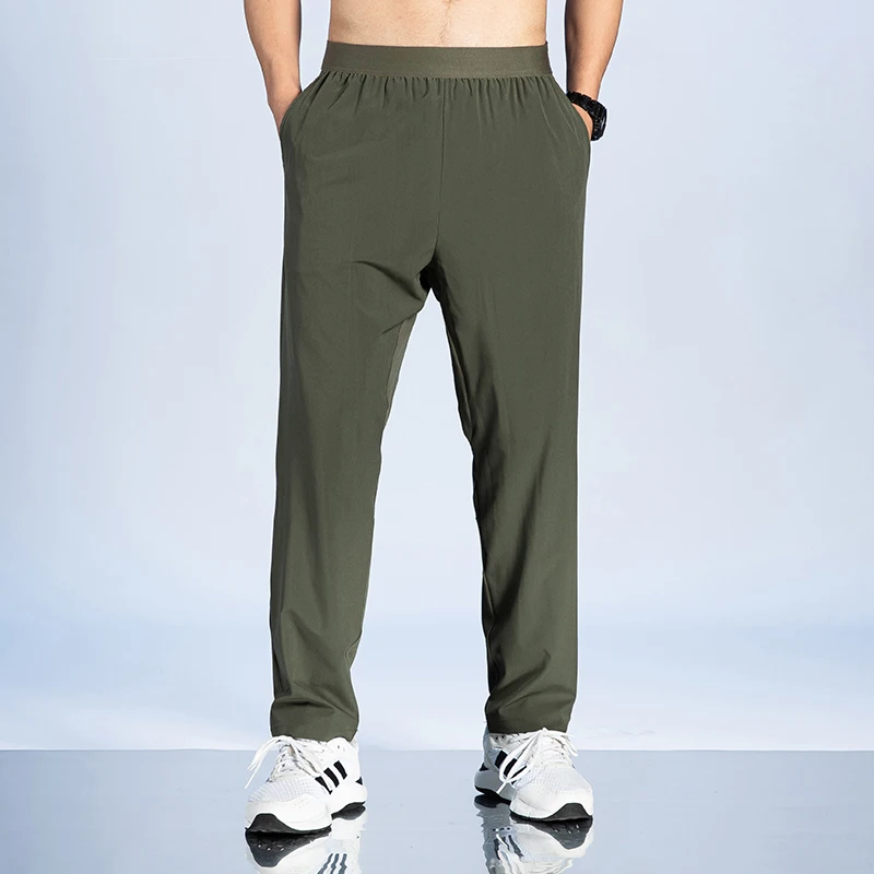 

Fashion Pants men Stay Stylish and Comfortable in Men's Ice Silk Casual Pants for Summer New Jogger Pants Men Drawstring Trouser