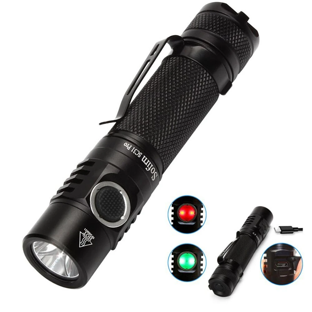 Sofirn Sc31 Pro Powerful Rechargeable Led Flashlight 18650 Torch Usb C