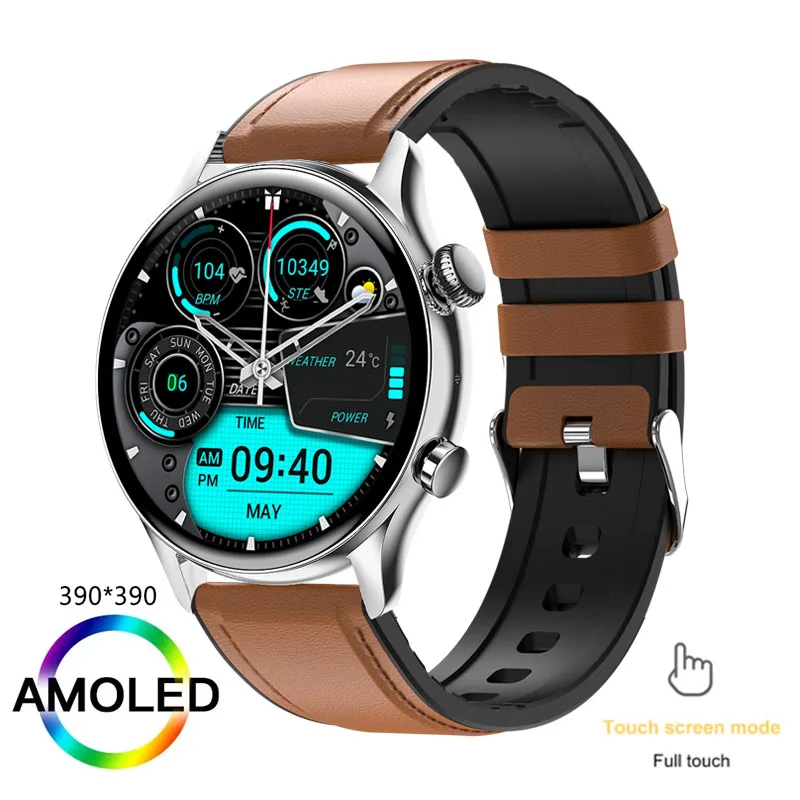 2022 NFC Smartwatch Men AMOLED 390*390 HD Screen Always display the time Bluetooth Call IP68 Waterproof Smart Watch For Xiaomi 