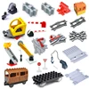 City Train Track Sets Assembly Railway Accessories Bricks Children Interactive Toys Big Size Building Blocks Compatible DuploED 1