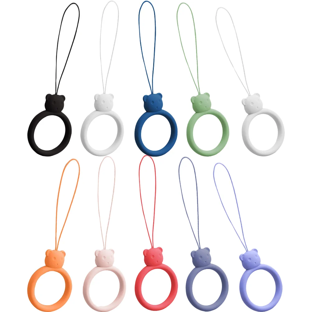 

10pcs Finger Ring Hanging Ropes Mobile Phone Anti-lost Finger Ring Lanyards