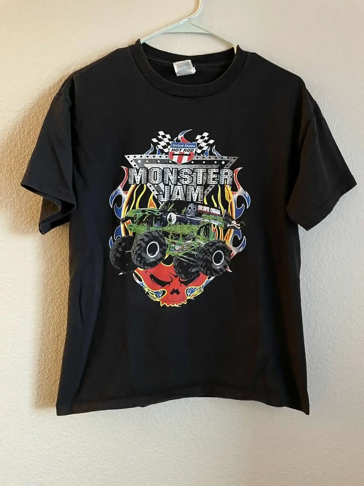 2009 Grave Digger Monster Jam World Tour Monster Truck T-Shirt Nera Taglia M