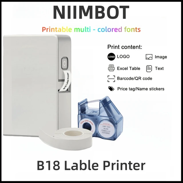 NIIMBOT B18 Color Label Printer: Portable and Efficient