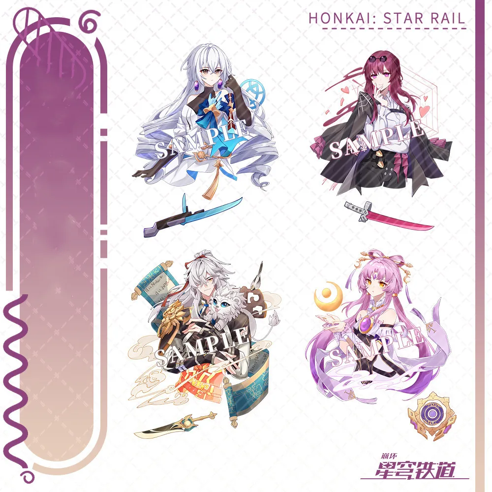

New Honkai: Star Rail Keychain Pendant Fu Xuan Kafka Silver Wolf Cute Cartoon Anime Keyring Cosplay Badge Couple Party Gift