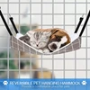 Cat Hanging Hammock with Adjustable Straps Double-Sided Pet Cage Hammock Hanging Bed Resting Sleepy Pad for Small Animals Pets 3
