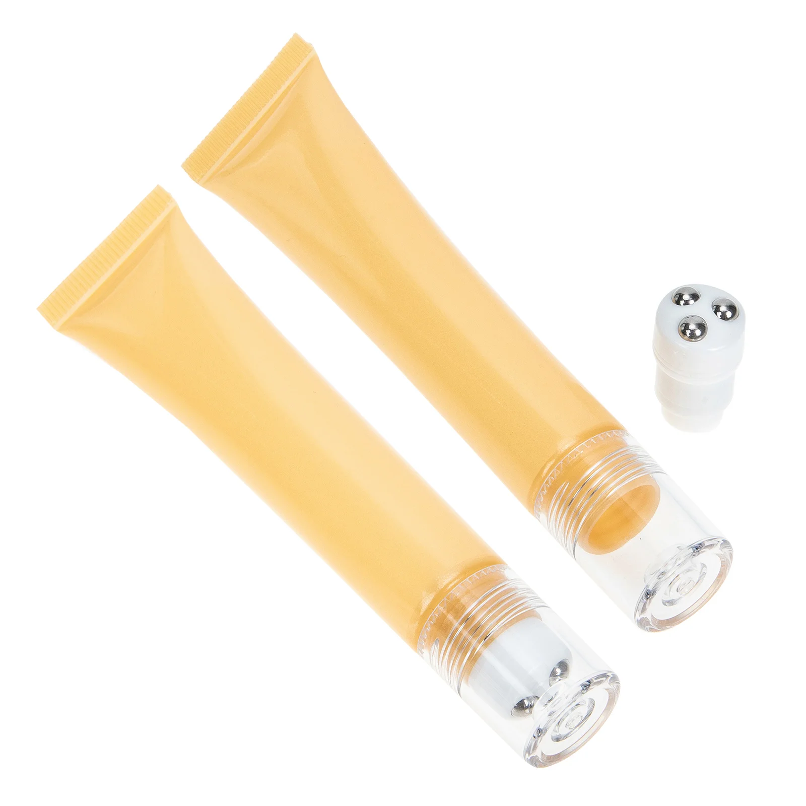 

Essential Oil Roller Tube 2Pcs Refillable Face Hand Squeeze Bottles Squeezable Perfume Vial Cosmetics Oil Tubes Eye Face Cream