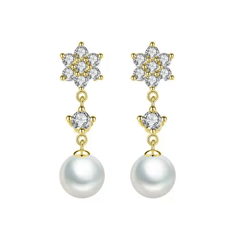 Orecchini A Bottone Con Perle Dacqua Dolce In Vero Argento Sterling 925 Perle Naturali Bianche, Rosa, Viola, Nere Gioielli Boho Da Donna In Ufficio Da 3,86 € | DHgate - Foto 6