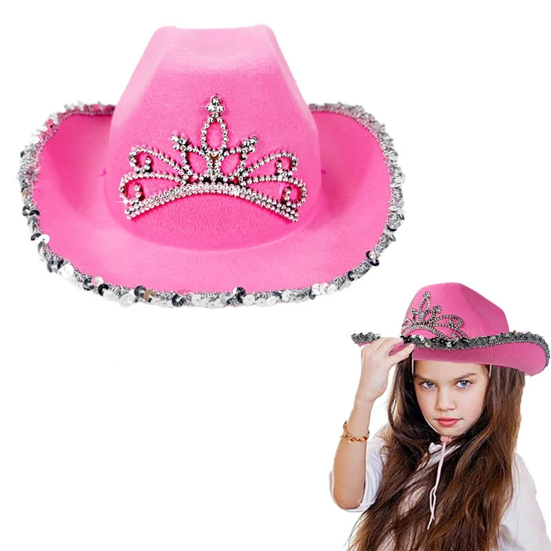 Children's Classic Tiara Cowboy Hat for Adventures and Holidays
