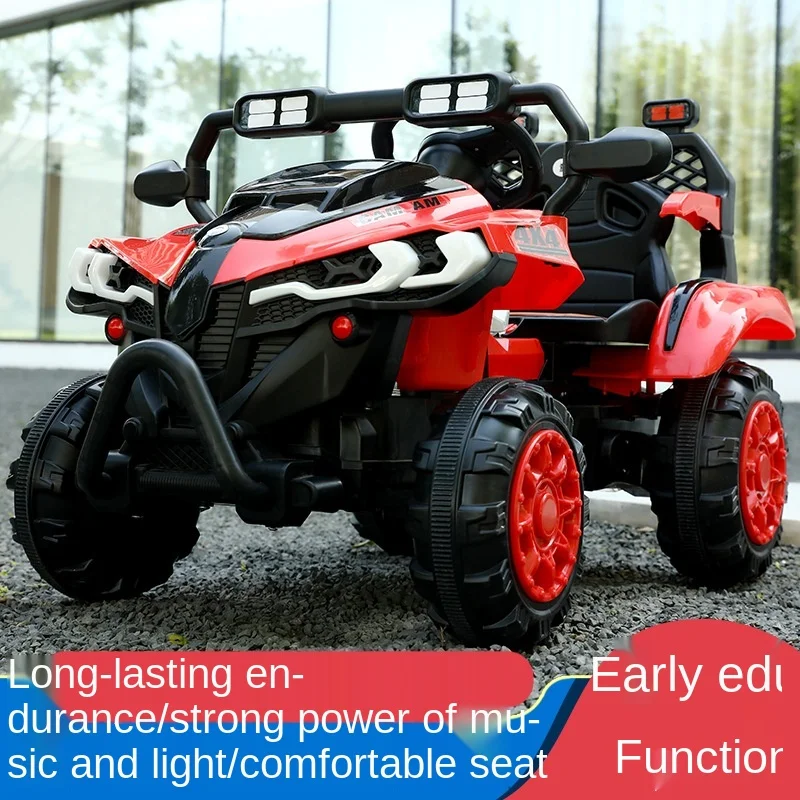 Children's Electric Four Wheeled Off-road Vehicles Boys and Girls Double-drive Rechargeable Cars Electric Cars Vehicles for Kids