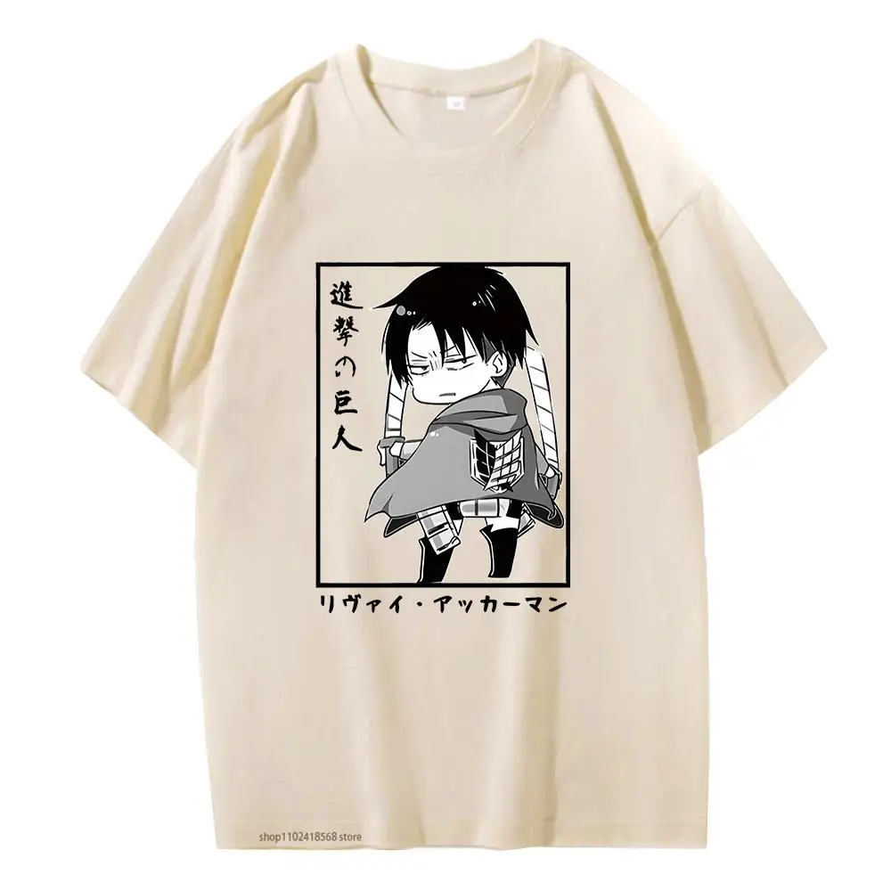 

Eren Yeager Shirt Shingeki No Kyojin Tshirts Attack on Titan T-Shirts Mens Clothes Anime Tees 100% Cotton Male Kpop Streetwear