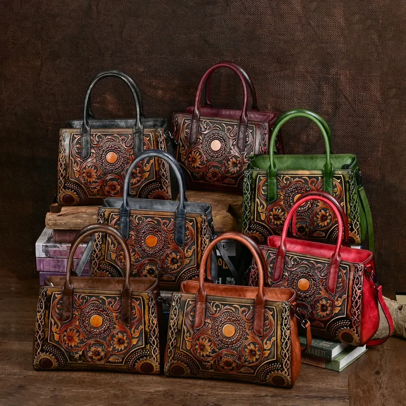 MOTAORA Embossed Luxury Designer Leather Bags Women's Handbags Trend 2024 New Handmade Vintage Handbag Women Shoulder Bag Female