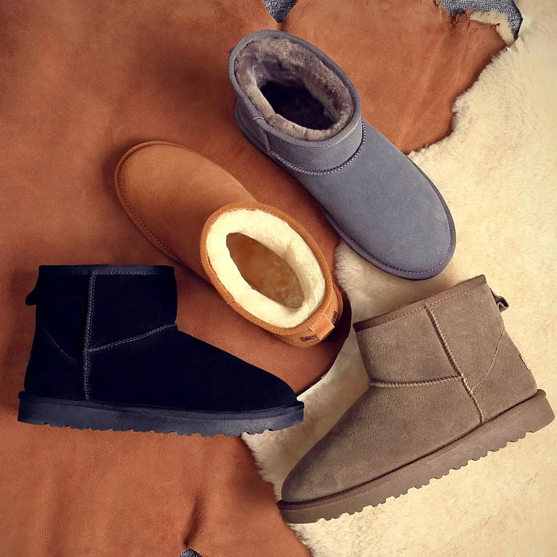 Winter New Men Snow Boots Women High-top Sports Shoes Fashion Casual Shoes Fur Cotton Warm Comfortable Lightweight Couples 35-45