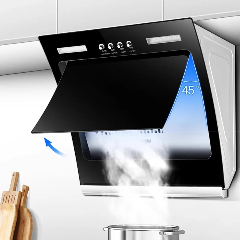 50/60cm Range Hood for Kitchen Large Suction Range Hood Side Suction Cooker Wall-mounted Smart Cleaning Extractor Hoods