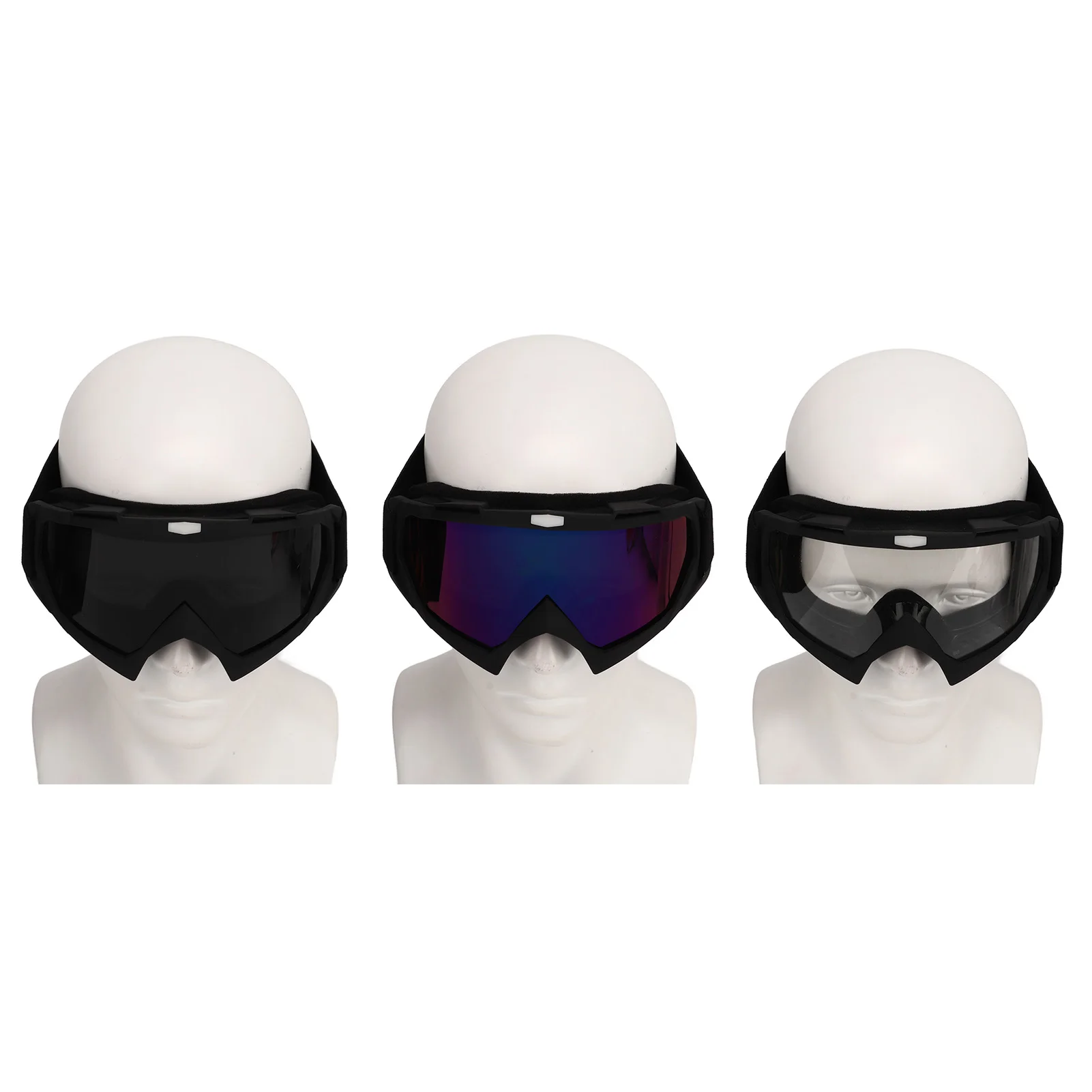 Outdoor Ski Goggles, Sports Cycling Motorcycle Windproof Goggles Bike Off Road Dustproof Glasses Matte Black Frame Snow Goggles 4