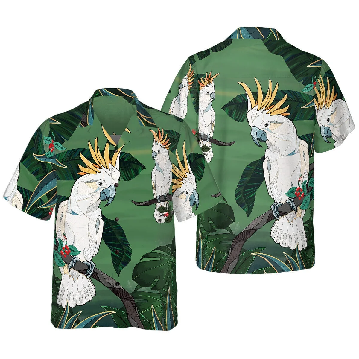 Hawaiian Shirts for Men Cartoon Style Kangaroo Print Beach Short Sleeve Summer Casual Button Up Tops 3D Shirts