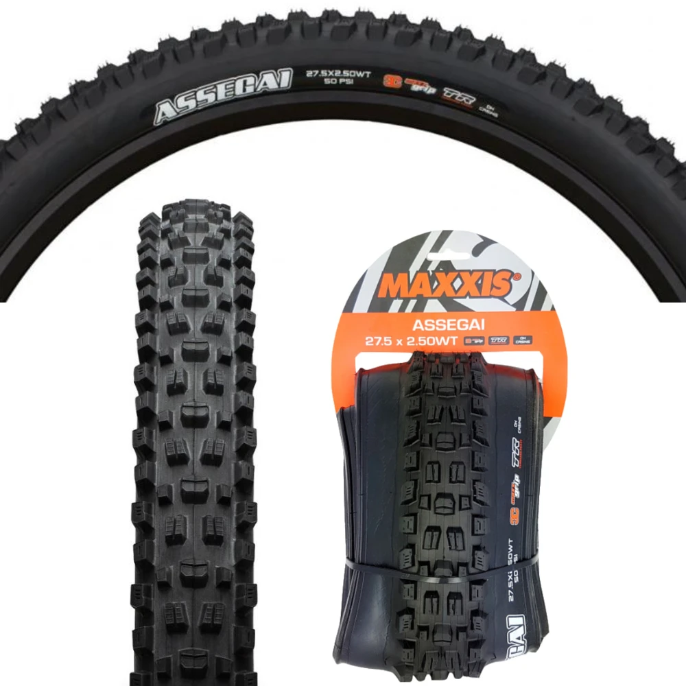 MAXXIS ASSEGAI-Pneus VTT Pliants Sans Chambre à Air, 27.5/29 Pouces, 60  Tpi, 3CG, esse, Vélo de Montagne, 27.5, 2.5, 255,29x2.6, Speed  DstressTubeless