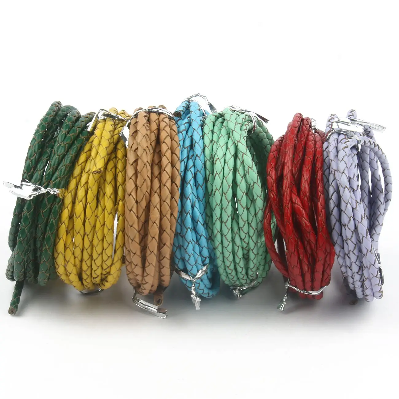 2m/lot 3mm 4mm 5mm 6mm Genuine Braided Leather Cord for Leather