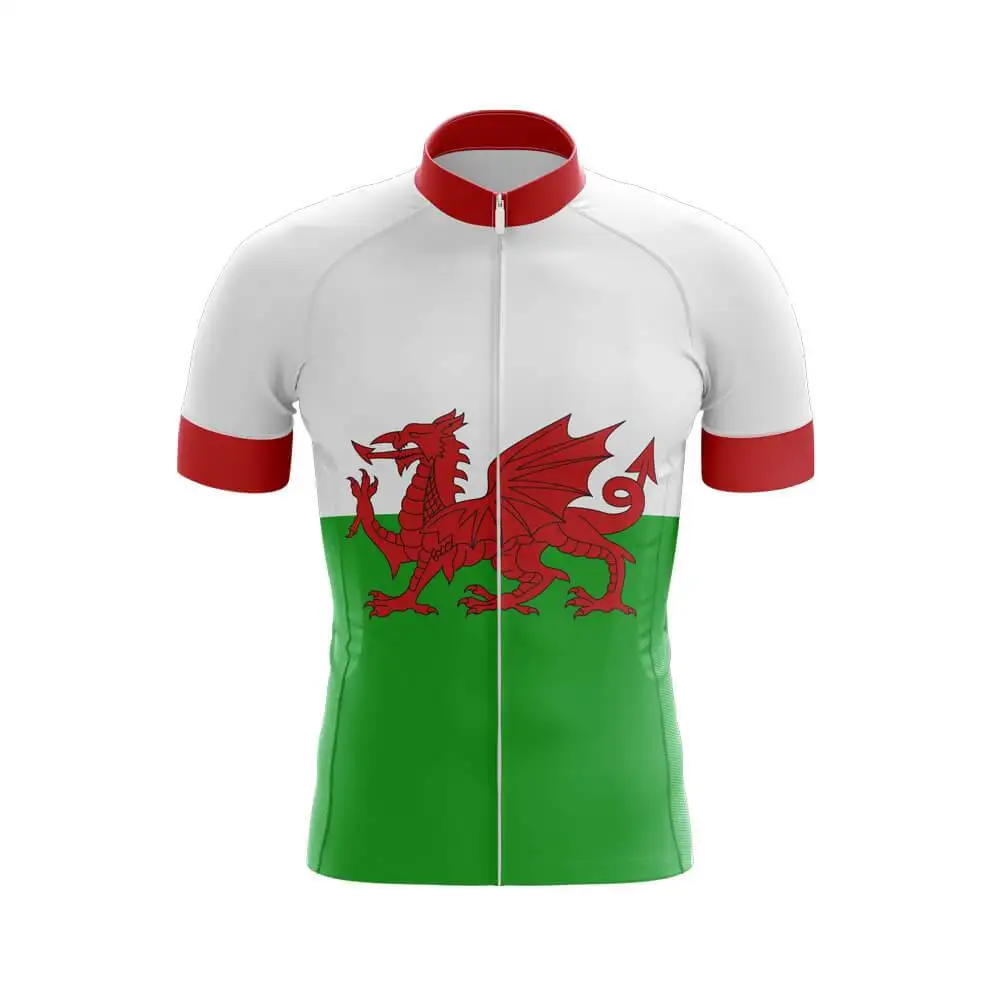 thumbnail image 1 of Maillot de ciclismo de manga corta para hombre de Gales, transpirable, de secado rápido, ropa para bicicleta de montaña o carretera, personalizable, para verano, MTB Cymru, 1 of 4