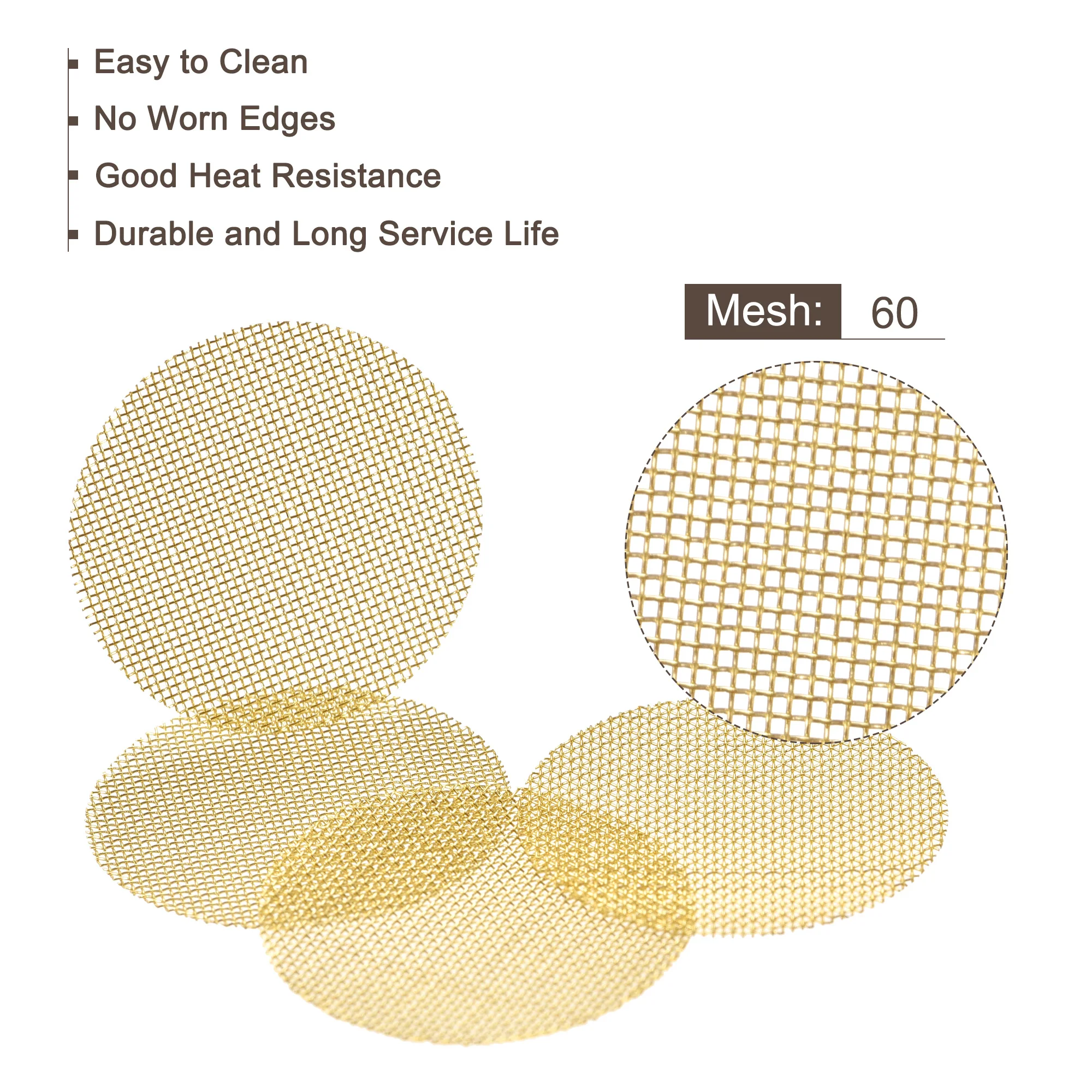 Smoking Pipe Filters 50Pc 6/9.5/12.7/15/16/19/20/25.4mm Diameter Pipe Screen Brass Screens Multifunctional For smoking pipe filters