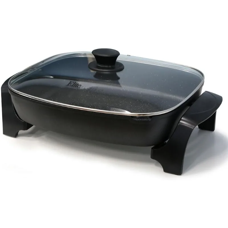 Electric frying pan(10.5Qt.)Scratch Resistant, Easy Pour Spout Dishwasher Safe,Non-stick Electric Skillet,Adjustable Temperature 2