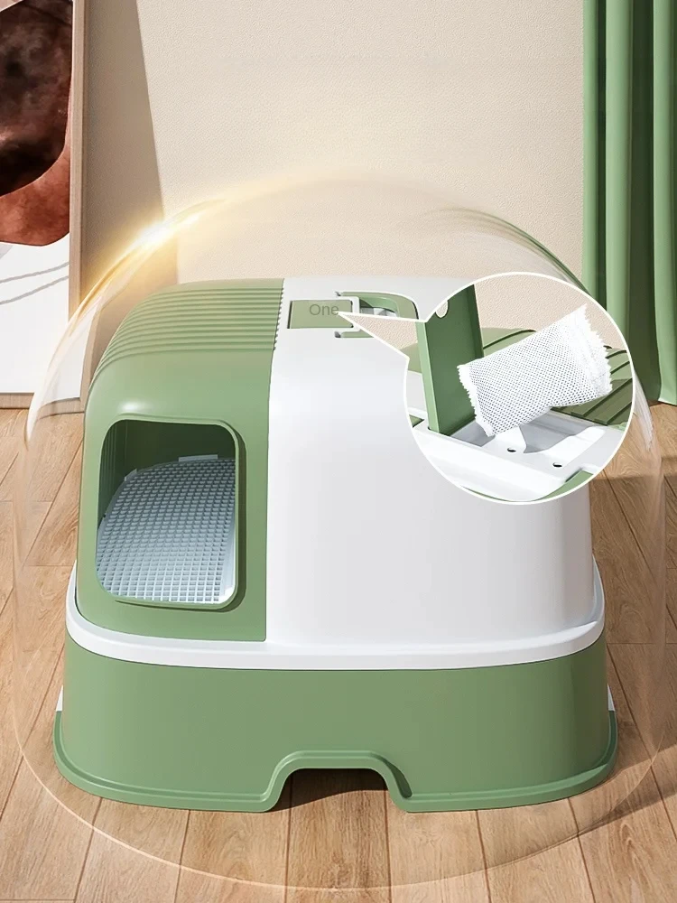 

Cat Litter Box Fully Enclosed Oversized Hallway Supply Tray Oversized Long Aisle Drawer Pet Toilet Furniture Supplies