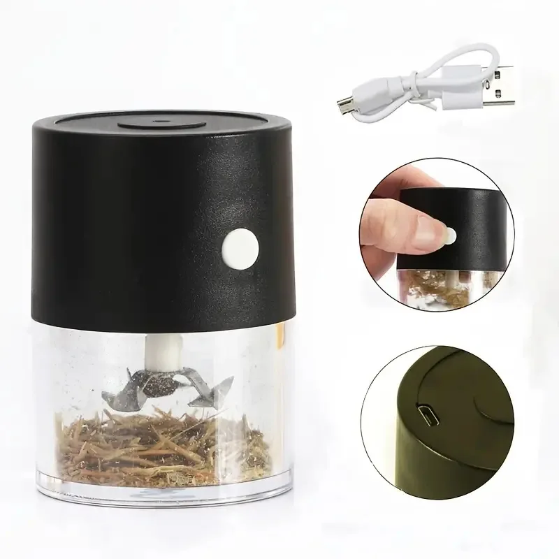 USB Charging Grass Grinders Tobacco Crusher Electric Herb Grinder Chargeable Smoking Accessories Household Kitchen Tools 3