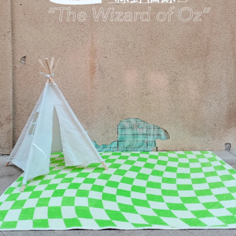 Carpet Modern Minimalist Retro Checkerboard Living Room Large Area Trendy Bedroom Girl Color IG Decoration Fluffy Thick Soft plush rug decorative carpet silk wool rug plush carpet imitated cashmere carpet