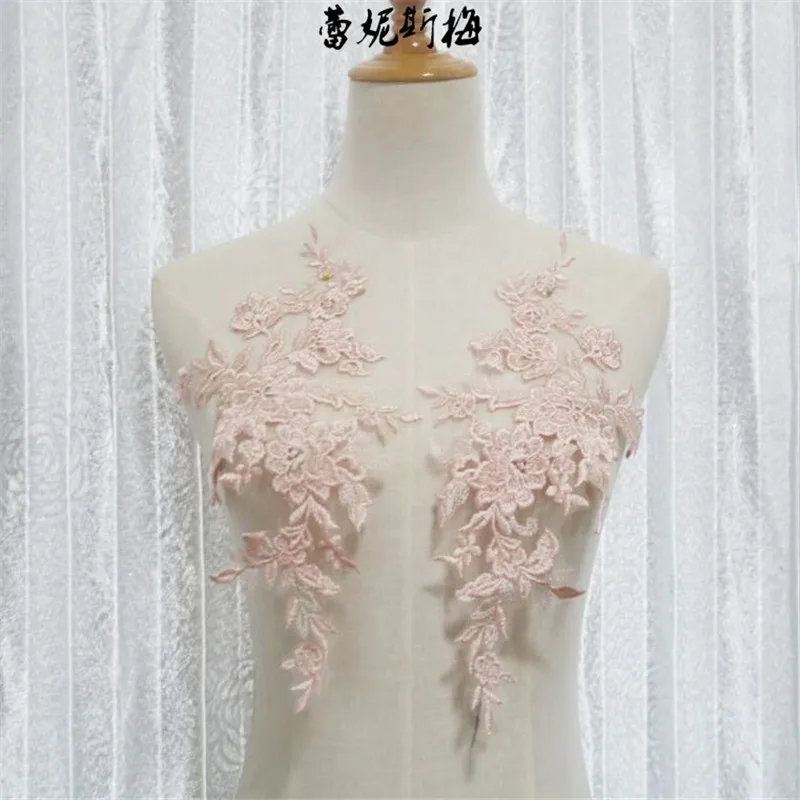 Elegant Floral Embroidery Lace Applique – 45 Colors Wedding Dress Trims