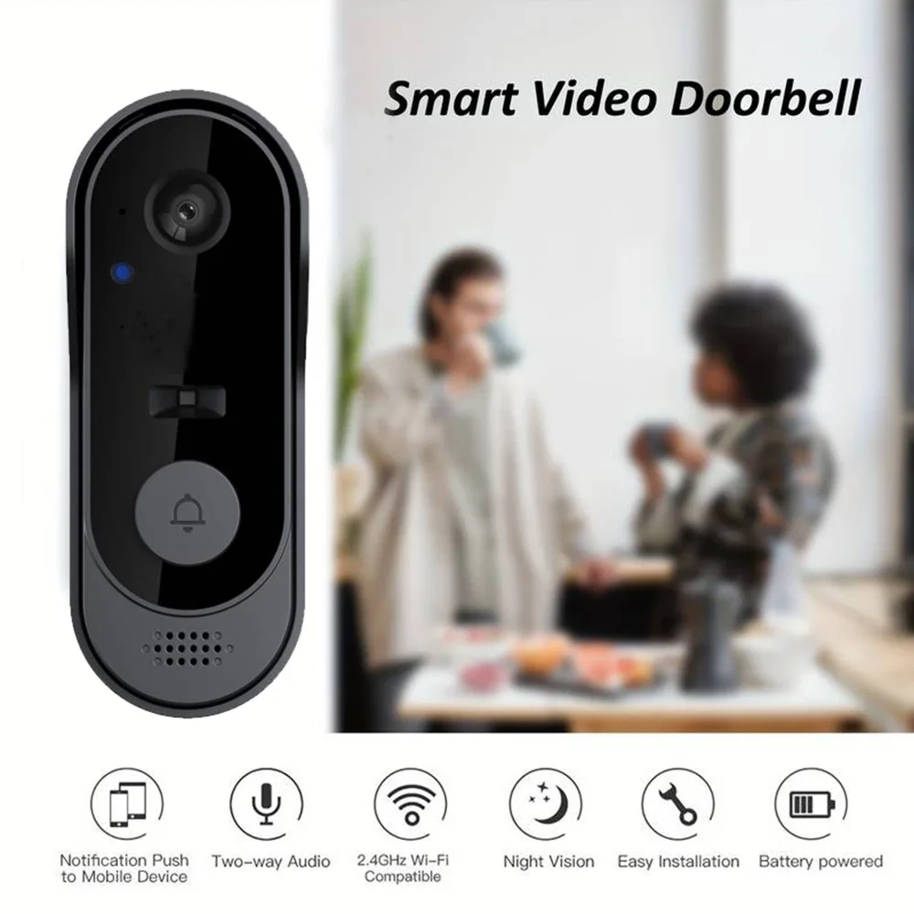 Smart Home Outdoor Wireless Video Doorbell WIFI HD Outdoor Phone Camera Security Video Intercom Night Vision  IP65 Rainproof 2
