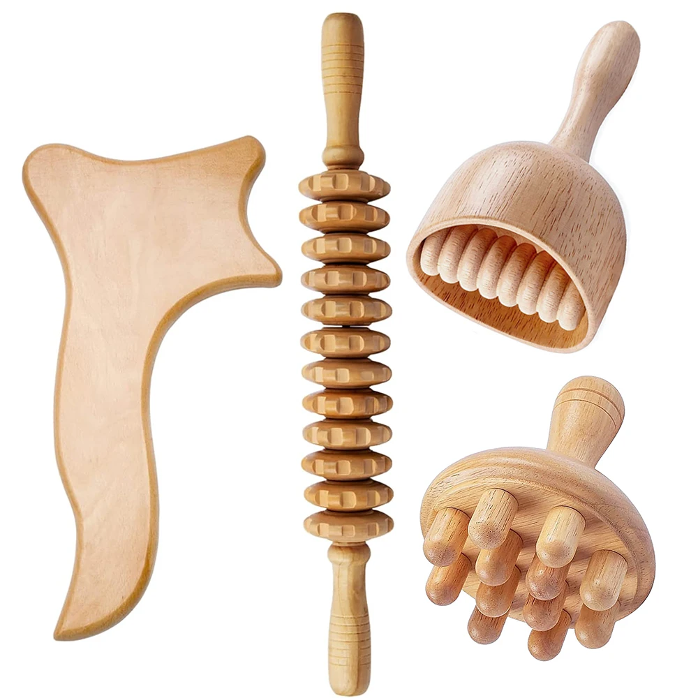 Massagerolle Aus Holz Zur Lymphdrainage Und Gua Sha Massage_voghion.com