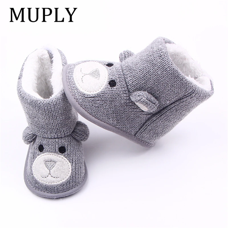 Baby Winter Boots Infant Toddler Newborn Cute Cartoon Bear Shoes Girls Boys First Walkers Super Keep Warm Snowfield Booties Boot baby shoes