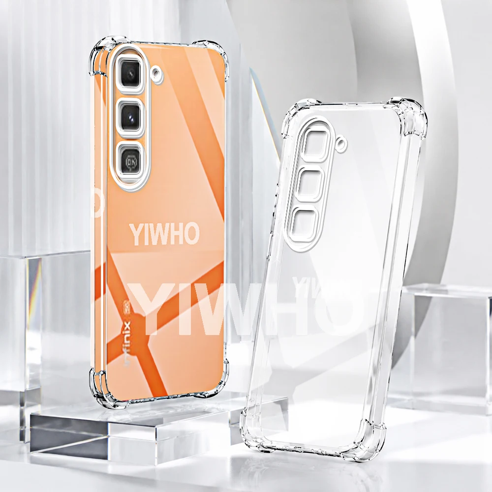 Transparent Shockproof TPU Phone Case - Clear Protective Back Cover, Available in Multiple Quantities