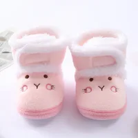 Snow Boots Baby Toddler Soft Sole Plus Velvet Warm Newborn First Walkers Infant Comfortable Walking Shoes 6