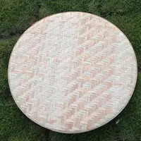 Handmade Weaving Storage Trays Bamboo Sieve Bamboo Raft Round Dustpan Decorative Fruit Bread Basket Kitchen Storage Food Sieve 2