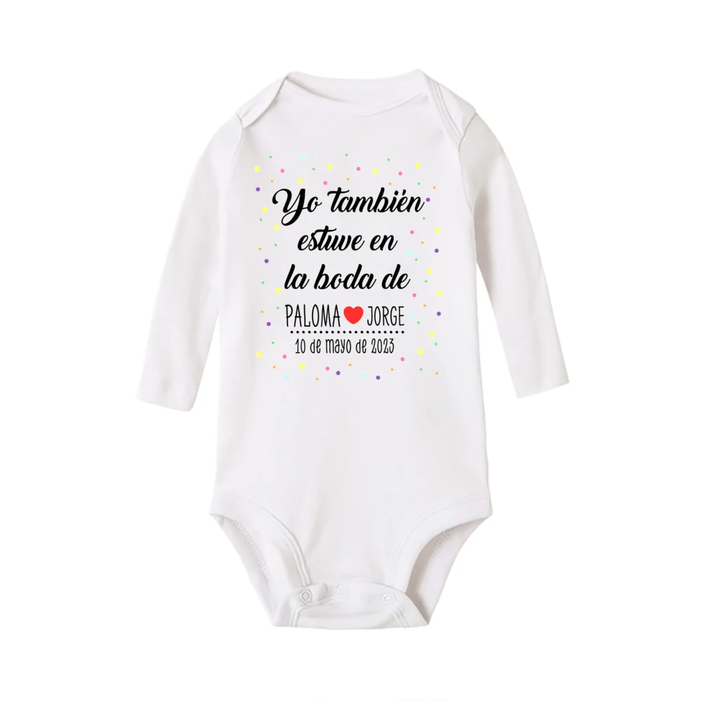 Personalized Baby Bodysuit I Also Attended The Wedding Custom Name Baby Jumpsuit Wedding Toddler Infant Boy Girs Rompers Outfits 6