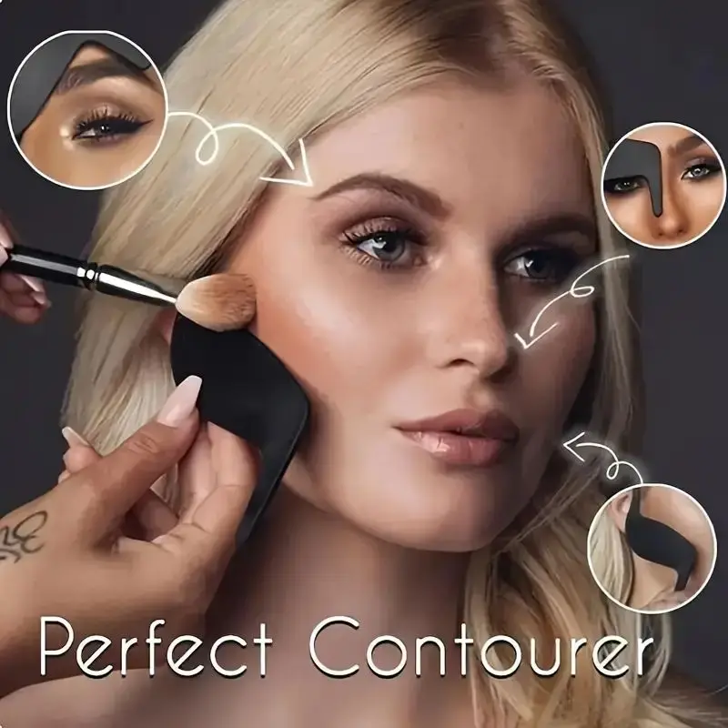 Makeup Tools 1pc Stencil For Contour Curve Makeup Eyebrow Eyeliner Shaper Models Card Perfect Face Makeup Cheeks & Nose Bronzer