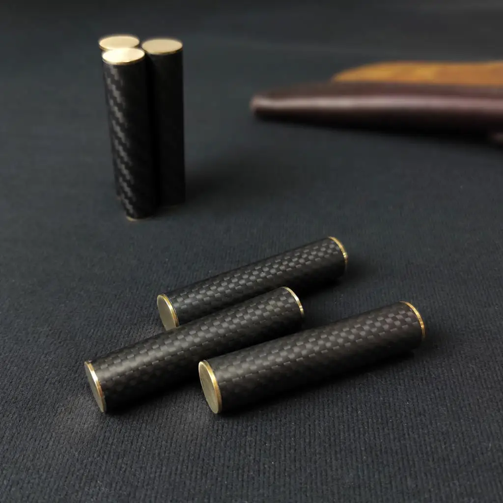 EDC Fidget Toys Stress Relief For Adults Magnetic Metal Carbon Fiber Three-section Stick Rotating Creative Gift 3