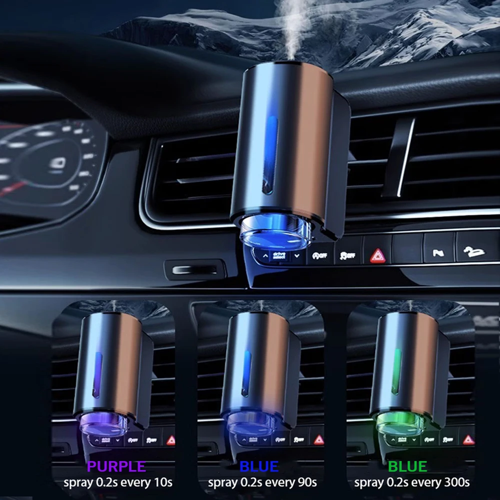 Car Electric Air Diffuser Aroma Car Air Vent Humidifier Mist Aromatherapy Car Air Freshener Perfume Fragrance Car Accessories