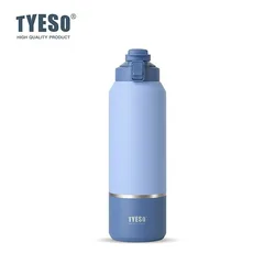 TYESO Stainless Steel Leak - Proof Thermal Travel Mug - Large Capacity Outdoor Sports Water Bottle - 1500ML (SKY BLUE)