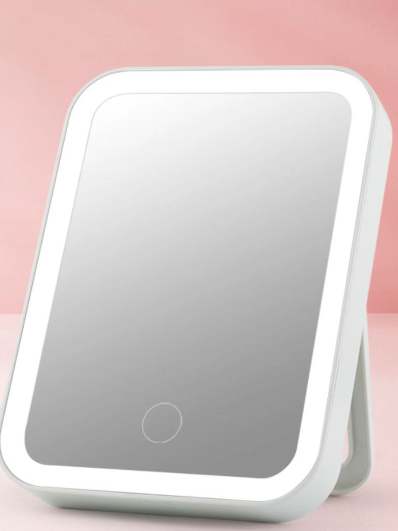 USB Rechargeable Portable Compact LED Vanity Mirror with Touch Screen Dimming Makeup Mirror