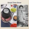 Food Processor Electric Meat Grinder 500W Food Chopper 2 Speed for Vegetable Kitchen Cutter Medium Super Chopping Grinding 6