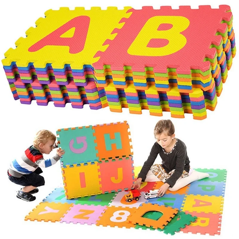 High Quality 10pcs 30x30 cm Interlocking EVA Soft Foam Kids Play Mats Tiles Set 