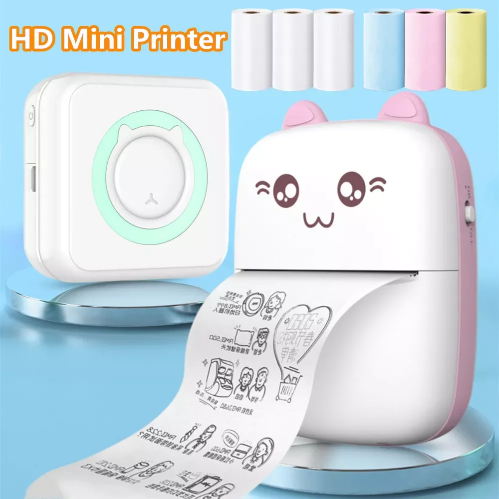 MiniPortablePrinterThermalLabelPrinterWirelessBluetoothInkless