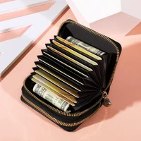 Women Zipper Short Style Purse LycheePattern Fashion Large Capacity Multi CaroSlot Coin Purse With Zipper - Image 2