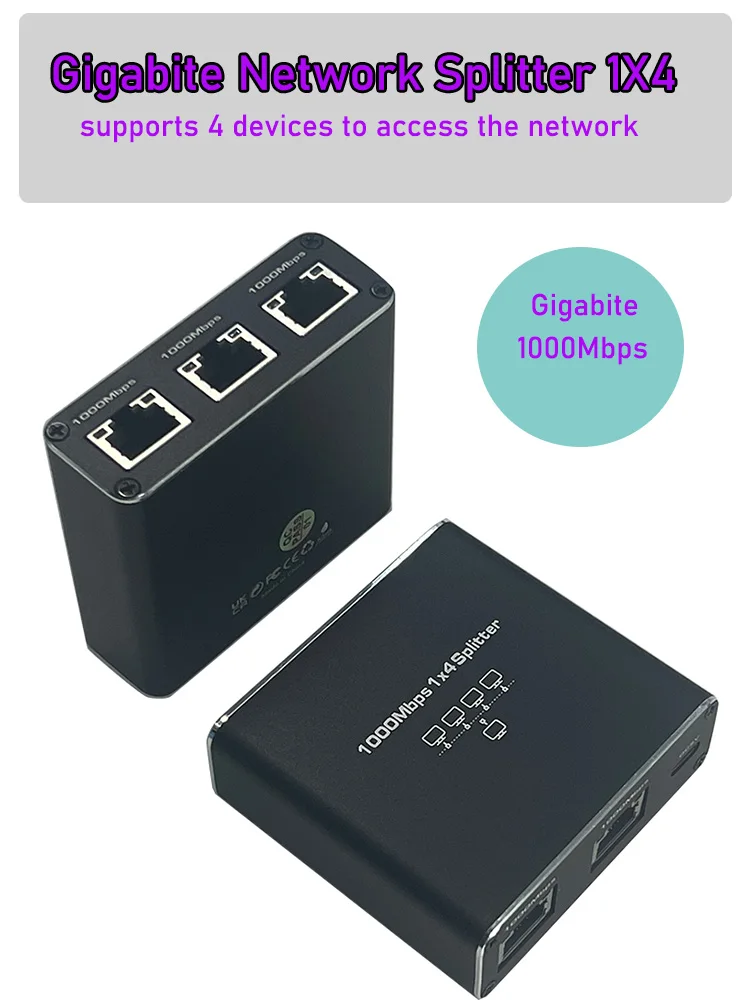 Multi-Port Gigabit Ethernet Network Splitter