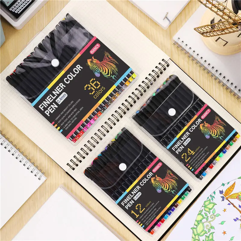 Colored Fine Liner Pen Set Journal Markers 0.4mm Micron Fineliners Drawing Sketch Marker Tiralineas Art Markers Brashpen,marker pens,color marker pens,markers pen,marker pen,art marker pens,art markers,colored pens,sketching markers,drawing pen